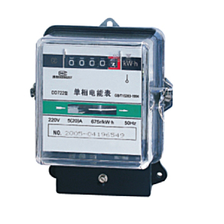 DD722 型感应式单相交流有功长寿命电能表